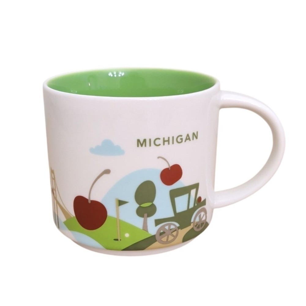 Starbucks Michigan Coffee Tea Mug 14oz You Are Here Collection 2015